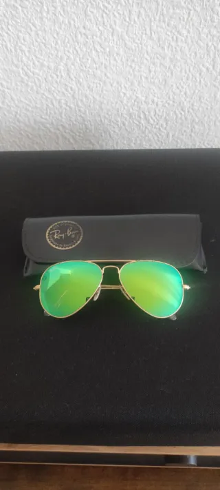 Gafas de sol Ray-Ban Aviador Doradas y Verdes