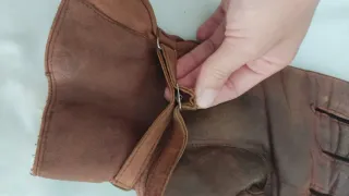 Guantes de piel girada