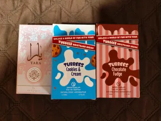 Pack 3 colonias Tubbees: Yara, Cookies & Cream, Ch