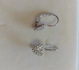 Orecchini Cuore Oro Bianco 750