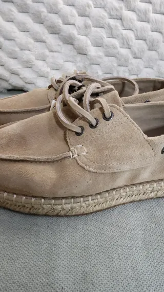 Mocasines Pull&Bear piel yute beige