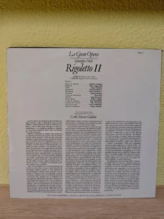 DISCO VINILO: VERDI - RIGOLETTO - LA GRAN ÓPERA