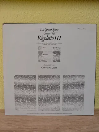 DISCO VINILO: VERDI - RIGOLETTO - LA GRAN ÓPERA