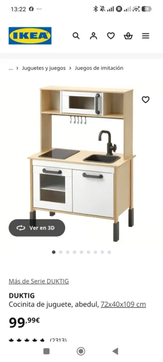 Cocina de juguete con accesorios Ikea