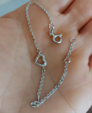 Bracciale Cuore Oro Bianco 750