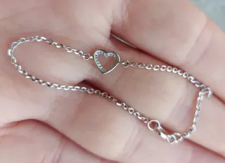 Bracciale Cuore Oro Bianco 750