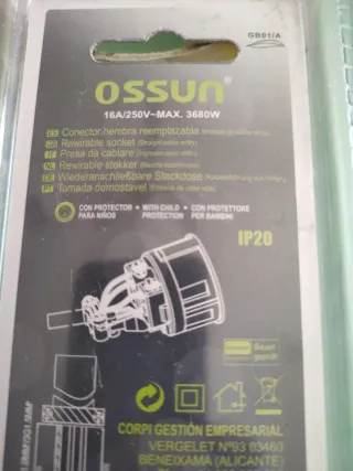 Conector Hembra Negro Ossun