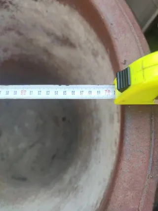 Macetero Gres Grande 75cm Marrón