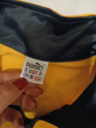 Felpa Puma Uomo L Slim Grigio Verde Giallo