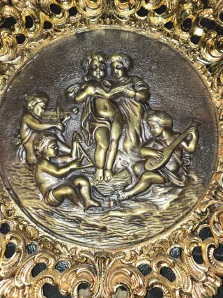 Centros de mesa bronce macizo antiguo grande