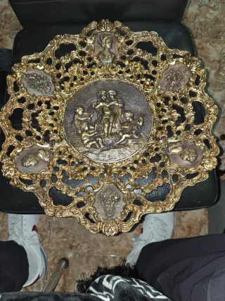 Centros de mesa bronce macizo antiguo grande