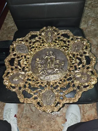 Centros de mesa bronce macizo antiguo grande