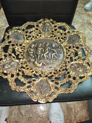 Centros de mesa bronce macizo antiguo grande