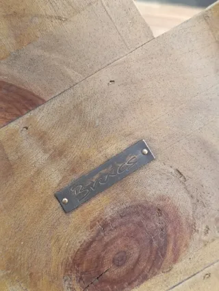 Mesa rústica madera maciza 4 unidades