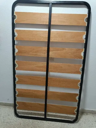 Cama 105x180+patas28cm+colchón 105x180x18+almohada