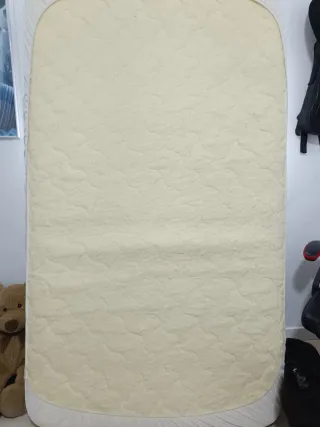 Cama 105x180+patas28cm+colchón 105x180x18+almohada