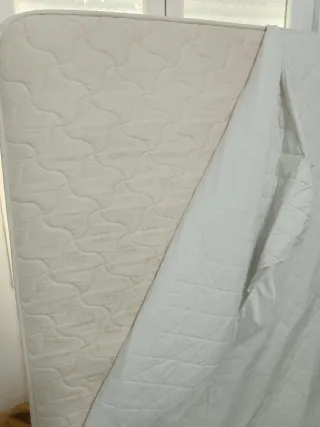 Cama 105x180+patas28cm+colchón 105x180x18+almohada