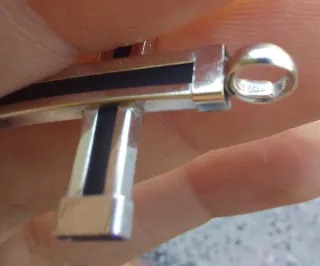 Ciondolo Croce Oro Bianco 750