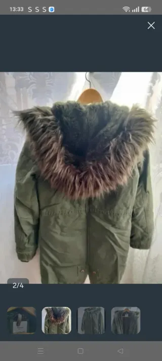 Abrigo verde oliva Bershka