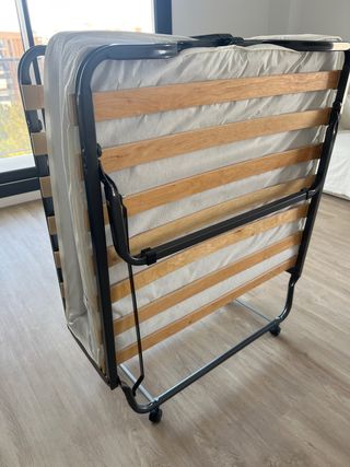 Somier plegable con colchón fino