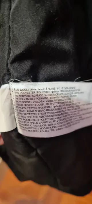 Giacca nera Mango tg. M donna con cappuccio