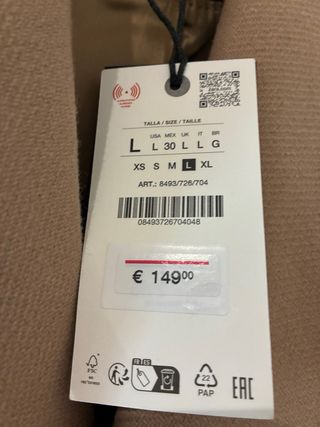 Abrigo lana cinturón beige