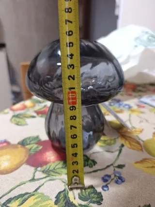 Lámpara seta cristal gris tenue