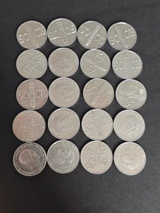 50 Céntimos 1966 *73. 20 monedas