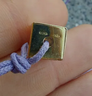 Ciondolo dado oro giallo 375