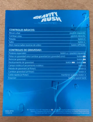 Manual Gravity Rush Remastered PS4