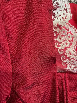 Corpiño de fallera granate