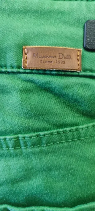 Pantalones Massimo Dutti Verdes Mujer