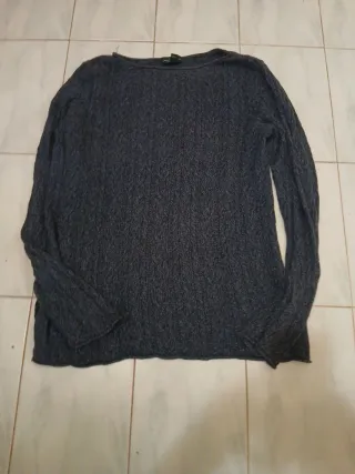 Maglia Ralph Lauren donna trecce blu XL