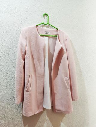 Abrigo fino rosa palo
