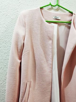 Abrigo fino rosa palo