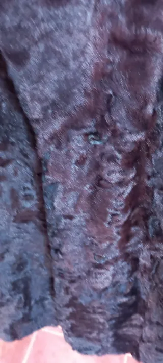 Abrigo Piel Astracán Señora 3/4 Negro/Beige