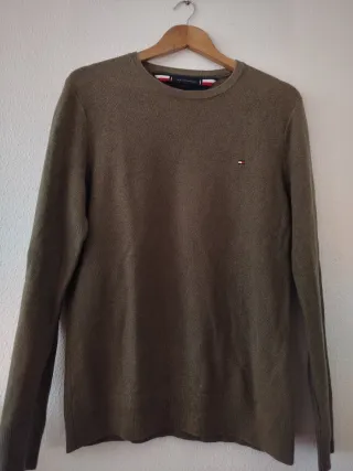 Jersey Tommy Hilfiger verde militar talla M