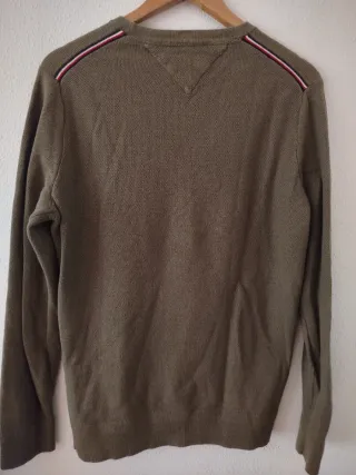 Jersey Tommy Hilfiger verde militar talla M