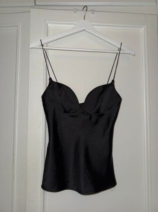 Top fiesta negro tirantes finos