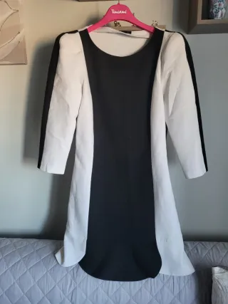 Vestito Zara nero e bianco taglia M
