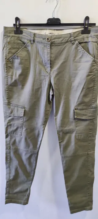 Pantalones cargo verde oliva Mango mujer