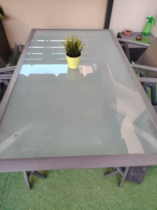 Mesa Terraza Cristal con Sillas