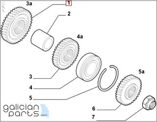 Piñón 3ª velocidad cambio Fiat Punto /500 /Panda /