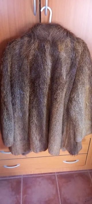 Abrigo de piel auténtica para señora