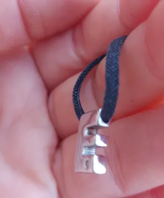 Ciondolo lettera E oro bianco 750..18kt con diaman