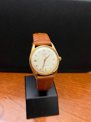 Orologio Waltham Uomo Vintage Pelle Marrone Oro