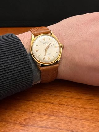 Orologio Waltham Uomo Vintage Pelle Marrone Oro