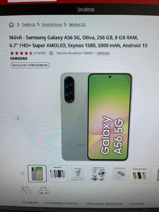 Samsung Galaxy A56 5G Oliva 256GB 8GB RAM