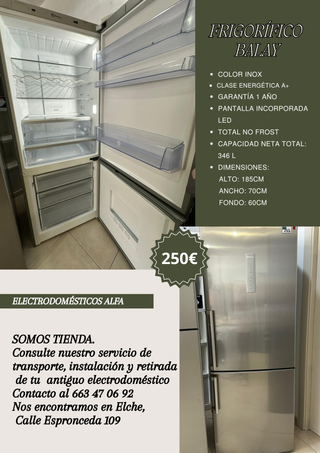 Frigorífico Balay Inox 346L No Frost
