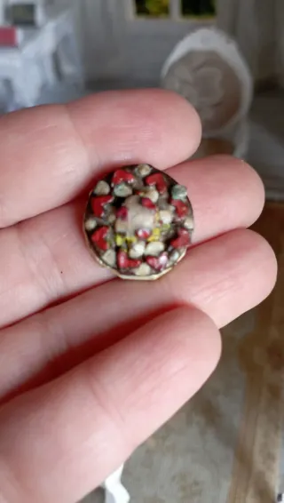 Alzatina e torta miniatura 1:12